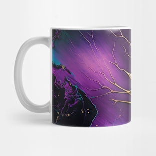 Midnight Gold - Abstract Alcohol Ink Resin Art Mug